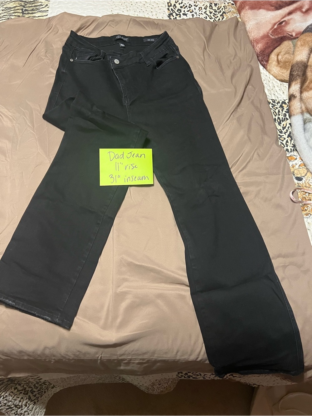 Judy Blue Black Straight Leg Dad Jeans jb88583bk size 9/29